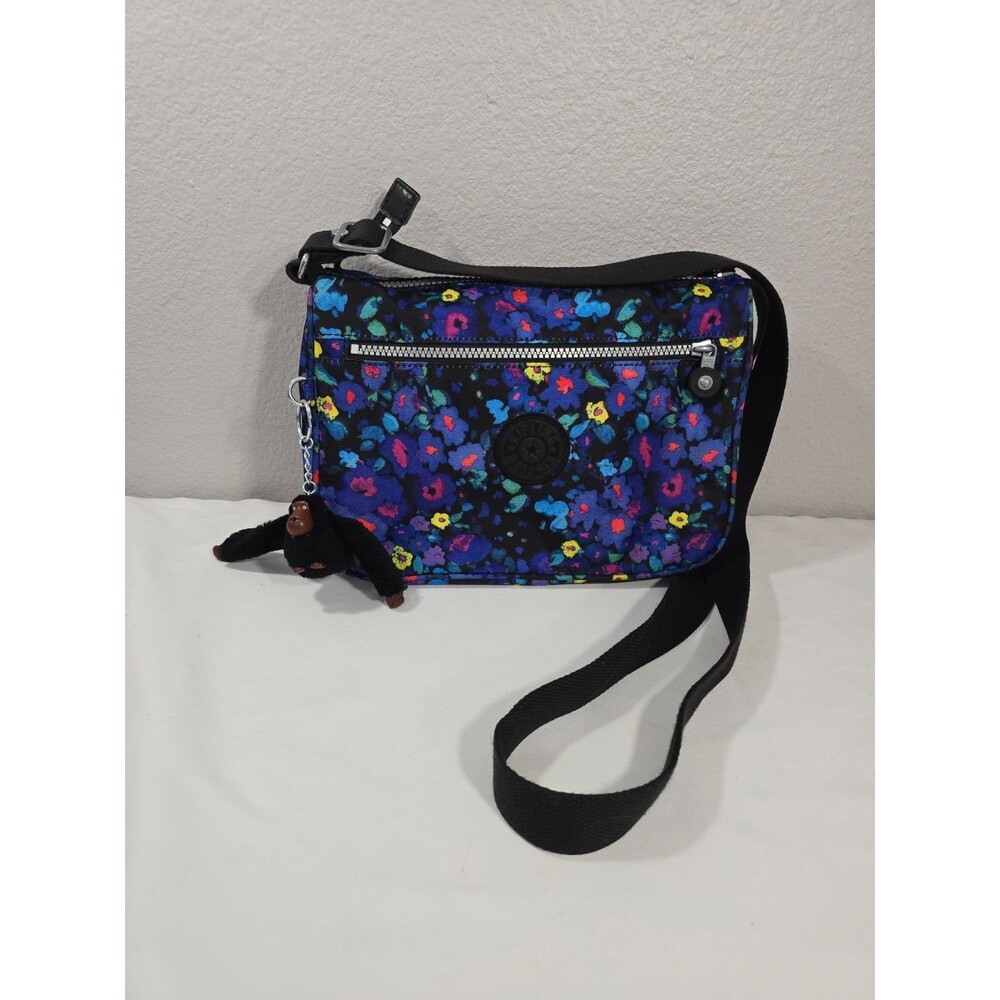 Kipling Callie Crossbody Shoulder Bag Purse Fresh Freesia W/ Bag Charm Floral